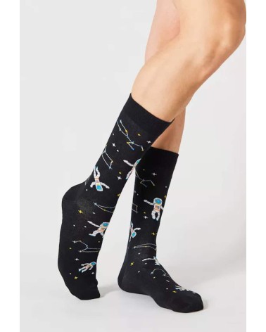 BeCosmos - schwarze Socken Besocks socke kuschelsocken für damen lustig herren farbige coole socken