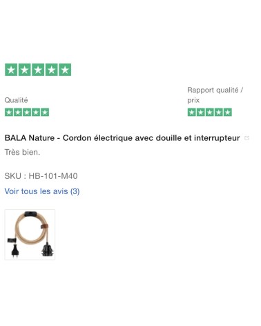 BALA Ficelle - Lampe baladeuse, suspension luminaire Hoopzi Kitatori Suisse