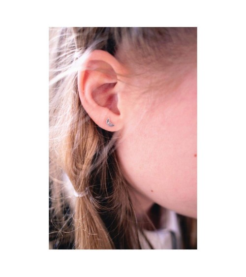 Moon & Sun - Gold plated earrings Adorabili Paris cute fashion design designer for women