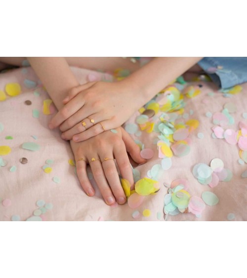 Luna - Anello regolabile placcato oro Adorabili Paris eleganti particolari da donna bambina