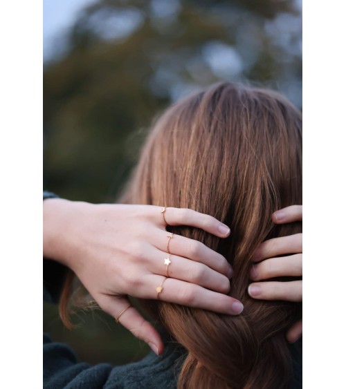 Herzring Mexico - Goldene Ringe, Verstellbare Fingerring Adorabili Paris damen frau kinder spezielle kaufen