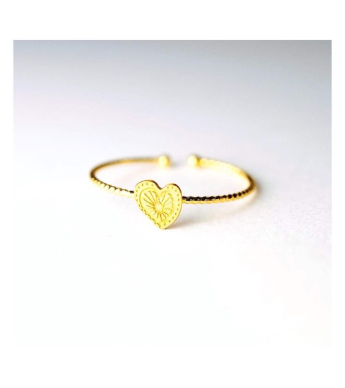 Mexico Heart ring - Adjustable ring, fine gold plating Adorabili Paris cute fashion design designer for women