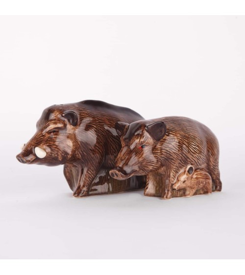 Cinghiale - Porta sale e pepe Quail Ceramics design da tavola saliera e pepiera