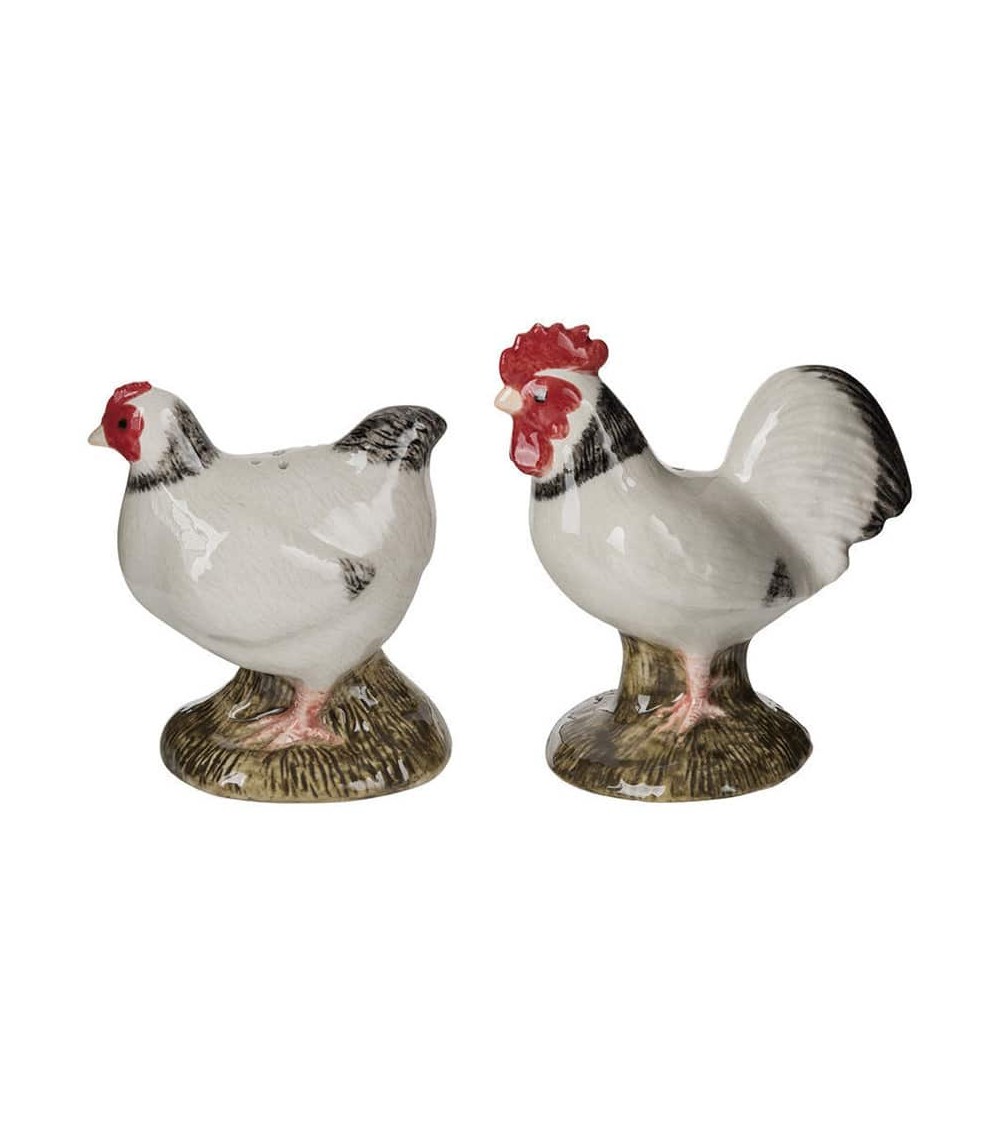 Poule et Coq du Sussex - Salière et Poivrier Quail Ceramics design sel saliere poivrier salier poivrière