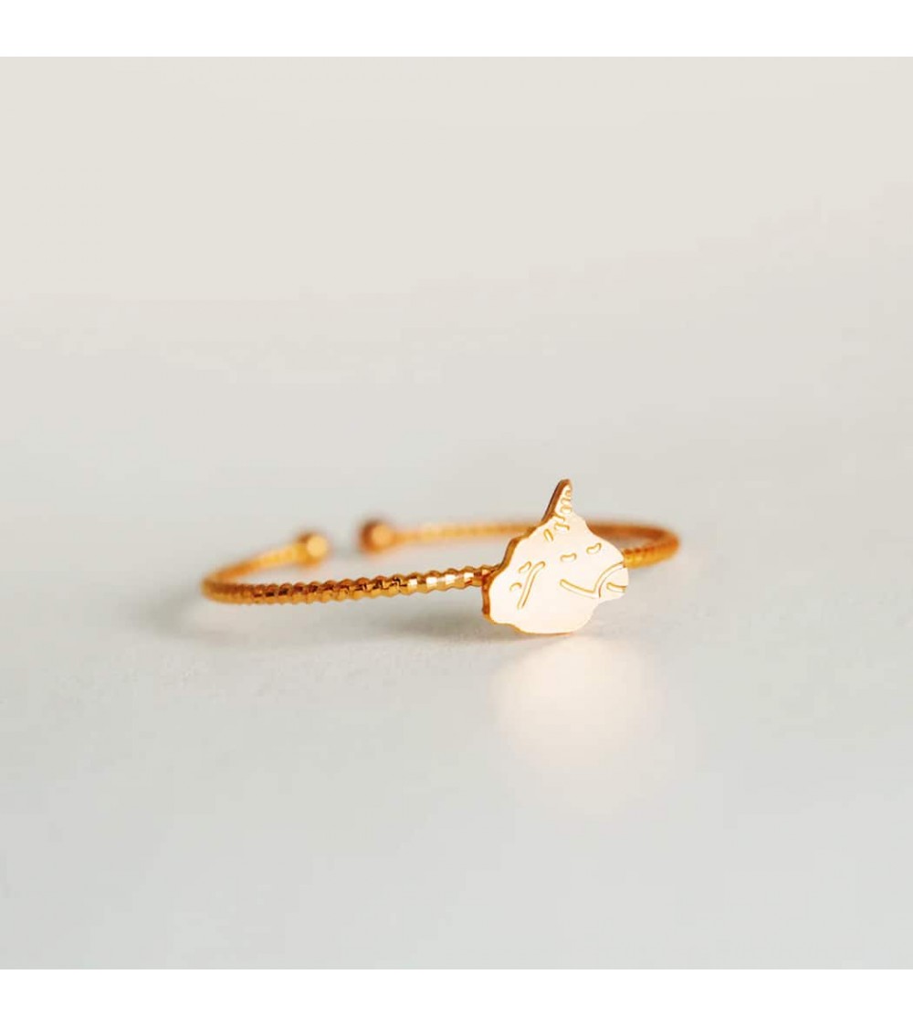 Unicorn - Adjustable ring, fine gold plating Adorabili Paris cute fashion design designer for women