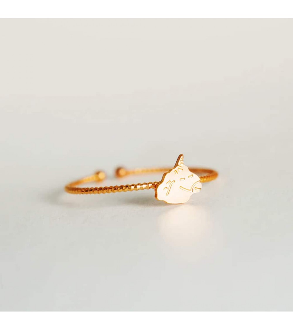 Einhorn - Goldene Ringe, Verstellbare Fingerring Adorabili Paris damen frau kinder spezielle kaufen