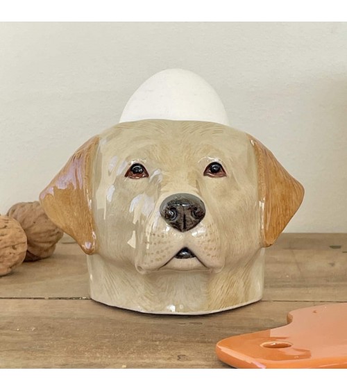 Golden Labrador - Eggcup Quail Ceramics cute egg cup holder