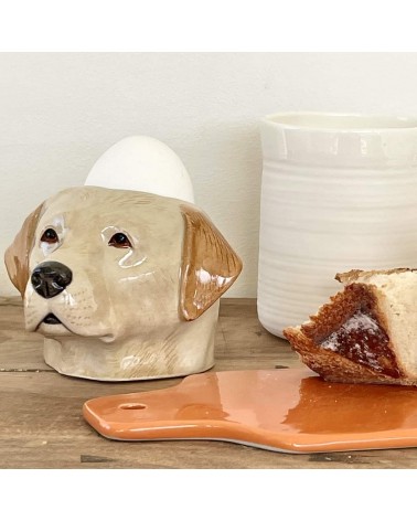 Labrador Beige - Coquetier en céramique Quail Ceramics oeuf original design