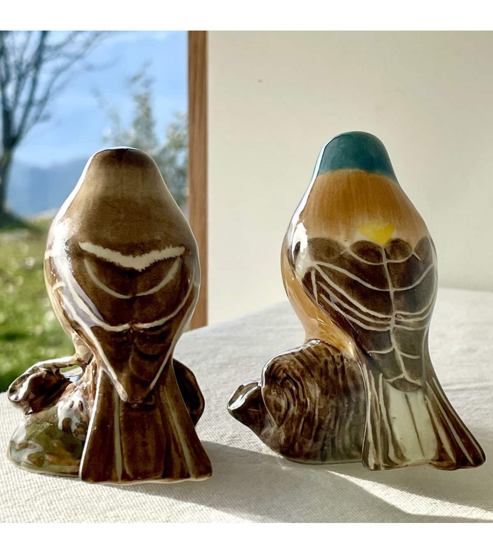 Chaffinch - Salt and pepper shaker Quail Ceramics pots set shaker cute unique cool