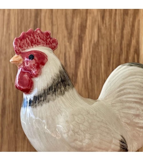 Gallina e gallo di Sussex - Porta sale e pepe Quail Ceramics design da tavola saliera e pepiera