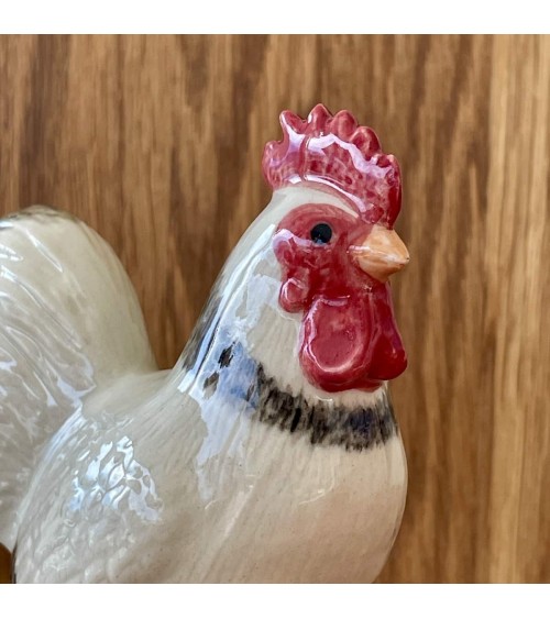 Gallina e gallo di Sussex - Porta sale e pepe Quail Ceramics design da tavola saliera e pepiera