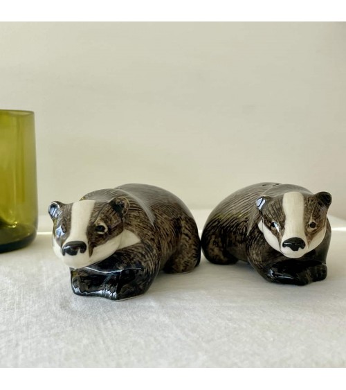 Blaireau - Salière et Poivrier Quail Ceramics design sel saliere poivrier salier poivrière