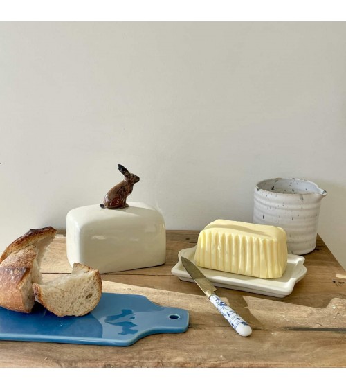 Lepre - Porta burro in ceramica Quail Ceramics da tavola