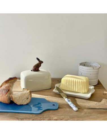 Hare - Ceramic butter dish Quail Ceramics