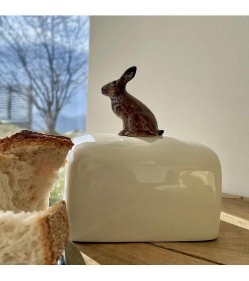 Hare - Ceramic butter dish Quail Ceramics