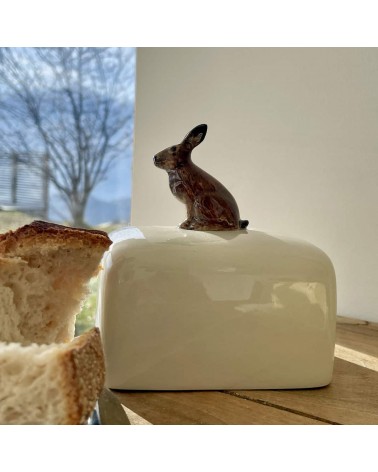 Hare - Ceramic butter dish Quail Ceramics