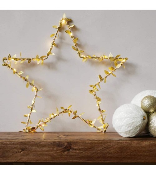 Star with Golden leaves - Fairy light Melanie Porter lighted illuminated decoration indoor bedroom
