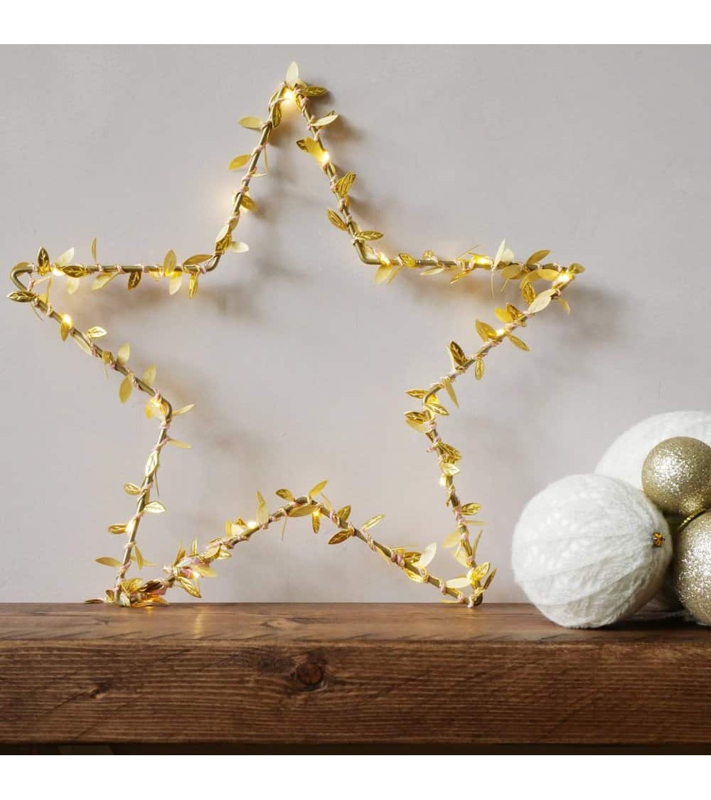 Stella con Foglie dorate - Decorazione luminosa Melanie Porter decorazioni luminose