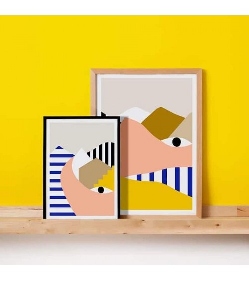 Oeil et Montagne - Poster Depeapa mural affiche posters muraux design deco salon cuisine chambre enfant