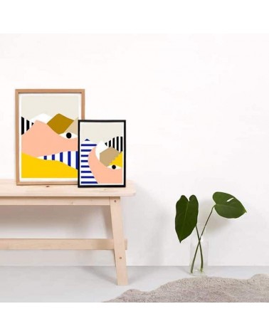 Oeil et Montagne - Poster Depeapa mural affiche posters muraux design deco salon cuisine chambre enfant