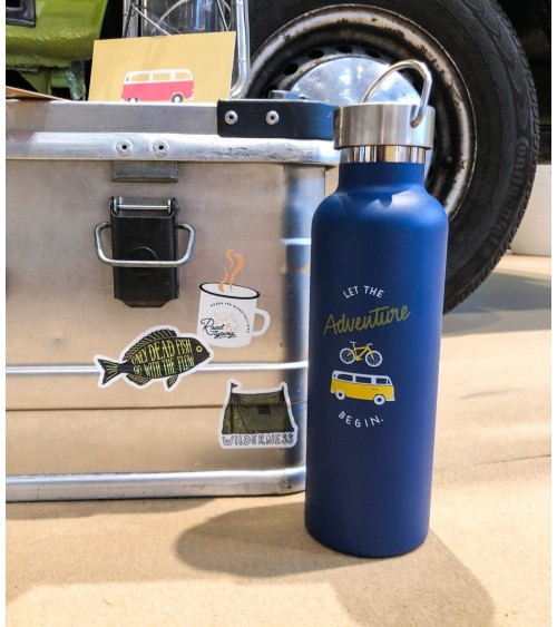 Thermo Trinkflasche - Let the adventure begin Roadtyping trink thermos flaschen wasserflaschen sport kaufen