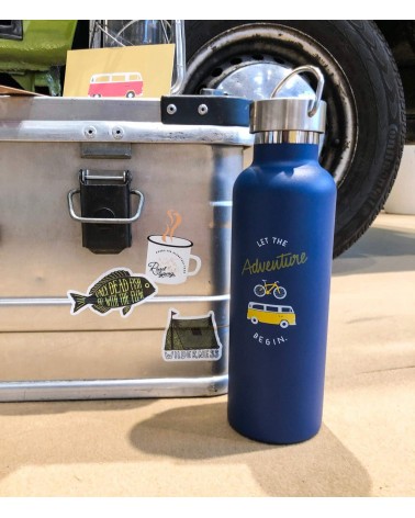 Thermo Trinkflasche - Let the adventure begin Roadtyping trink thermos flaschen wasserflaschen sport kaufen