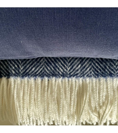 Maison d'être - Housse de coussin Bleu marine Serax coussins décoratifs pour canapé salon deco original suisse