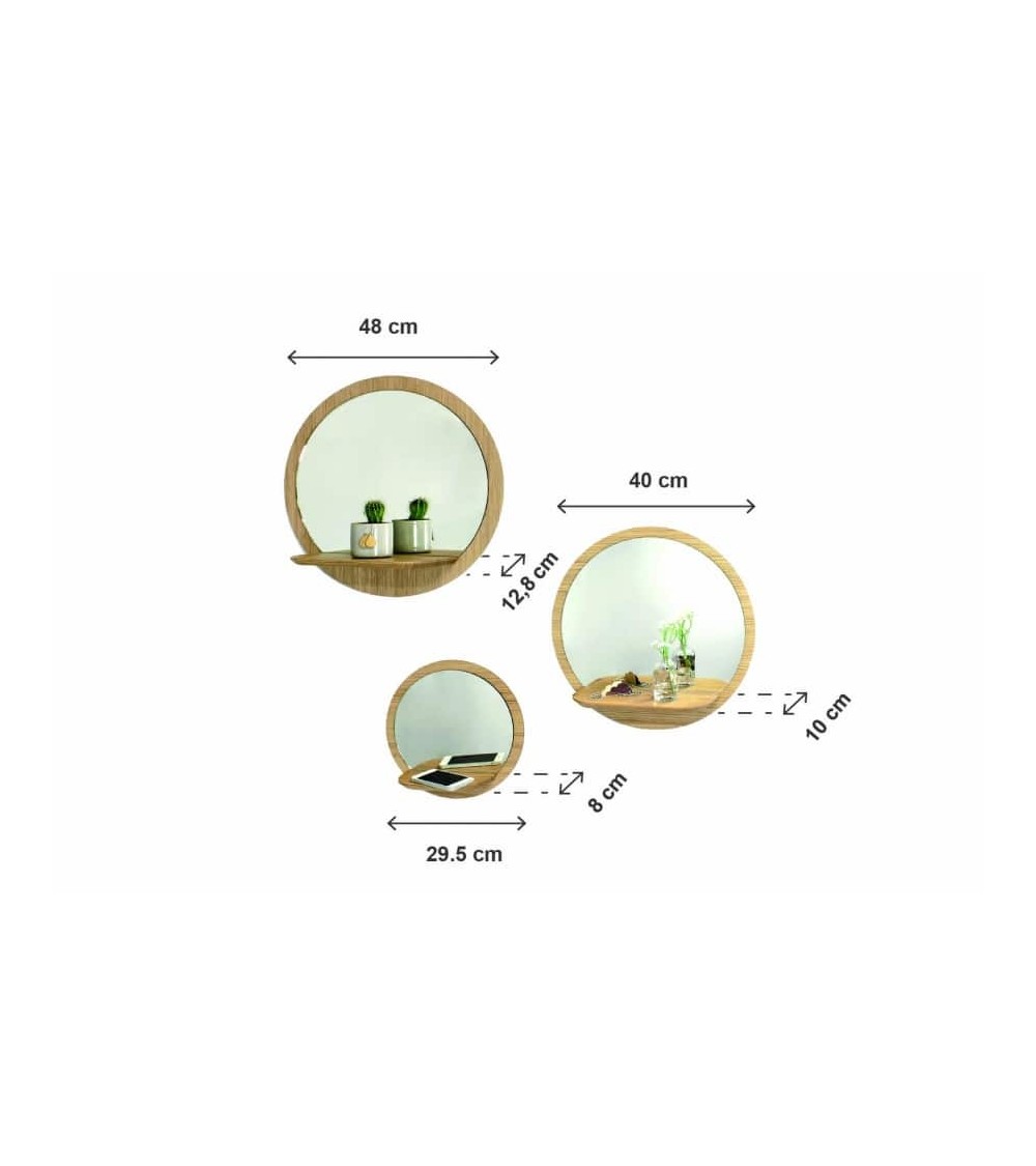 Sunrise - Specchio da parete rotondo Reine Mère candelieri design eleganti particolari originali