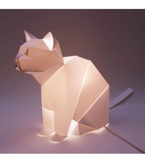 Lampe chat - Luminaire animal à poser, lampe de chevet design Plizoo a poser de nuit led moderne originale design suisse