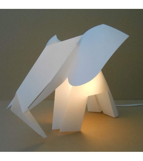 Lampe Éléphant - Luminaire animal à poser, lampe de chevet design Plizoo a poser de nuit led moderne originale design suisse