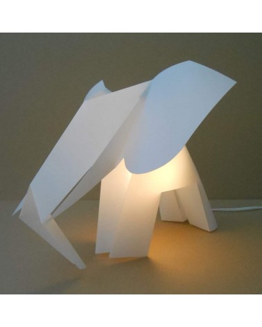 Lampe Éléphant - Luminaire animal à poser, lampe de chevet design Plizoo a poser de nuit led moderne originale design suisse