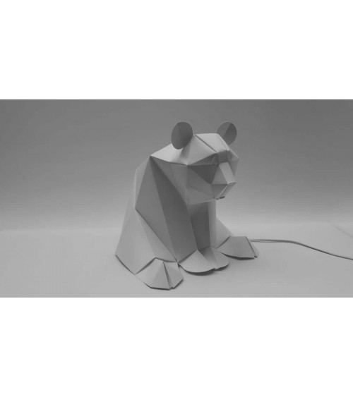 Lampe ours, panda - Luminaire animal à poser, lampe de chevet Plizoo a poser de nuit led moderne originale design suisse