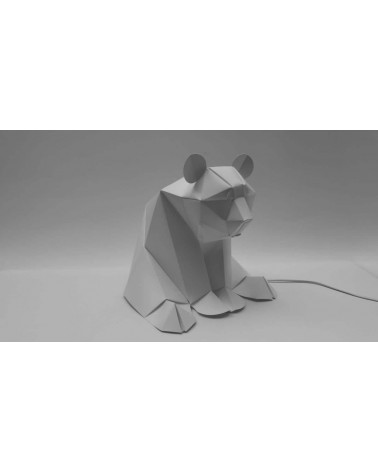 Lampe ours, panda - Luminaire animal à poser, lampe de chevet Plizoo a poser de nuit led moderne originale design suisse