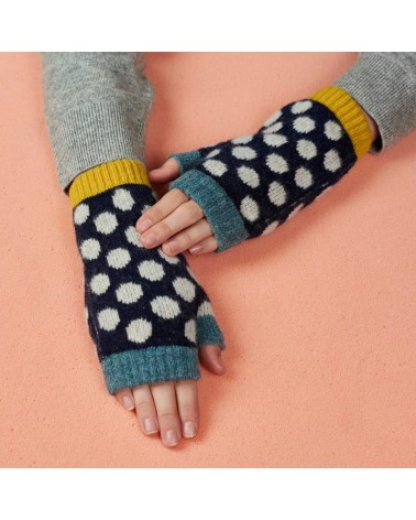 Oatmeal Spot - Wool fingerless gloves for women Catherine Tough original gift idea switzerland