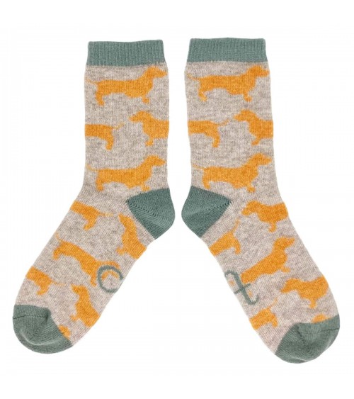 Sausage Dogs - Wool socks for women Catherine Tough funny crazy cute cool best pop socks for women men