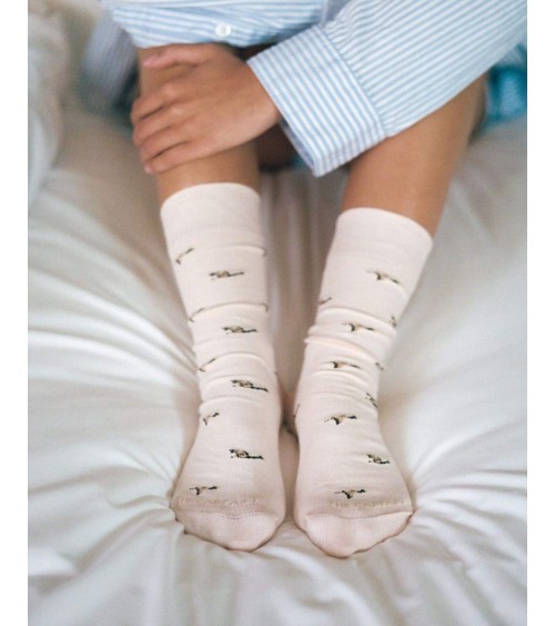 Canard - Chaussettes à motifs en coton bio The Captain Socks jolies chausset pour homme femme fantaisie drole originales