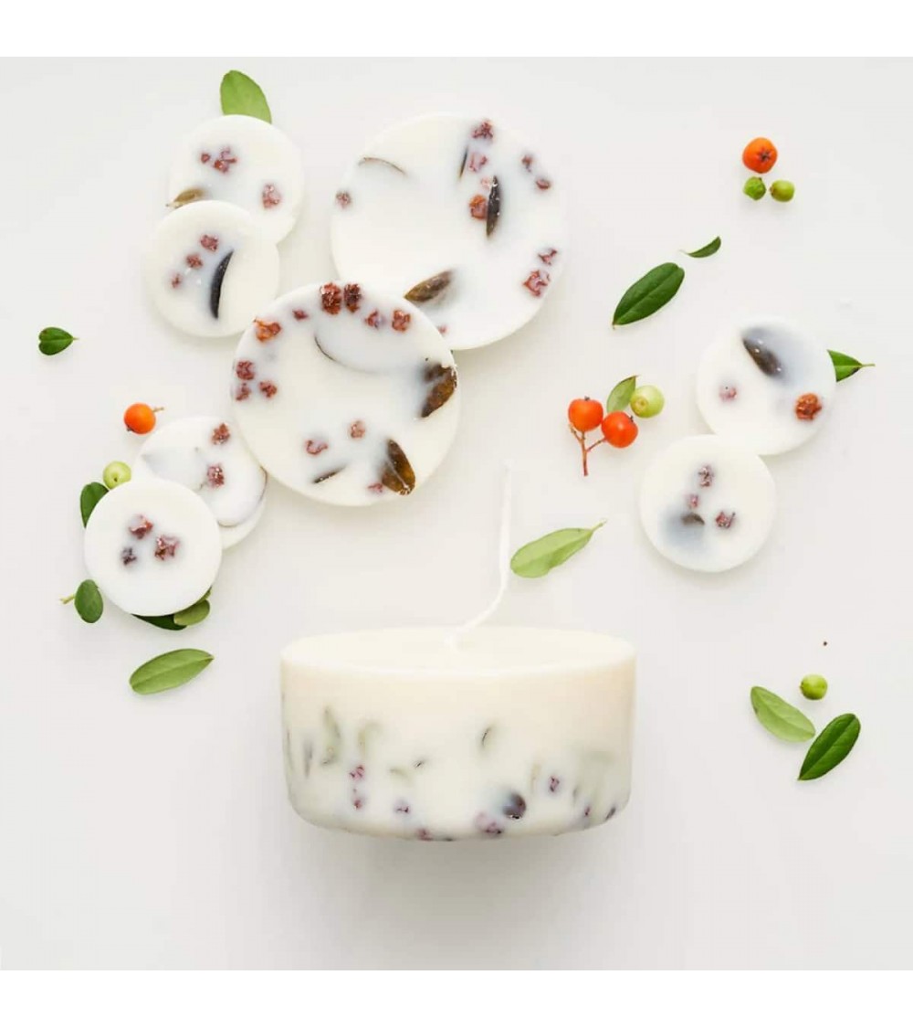 Ashberries & bilberry leaves - Mini Scented Candle handmade good smelling candles shop store