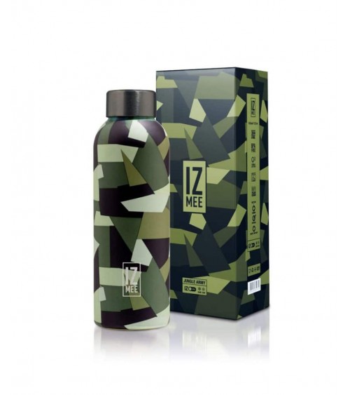 Jungle Army - Gourde Isotherme 510ml IZMEE gourde sport metal d eau aluminium thé design