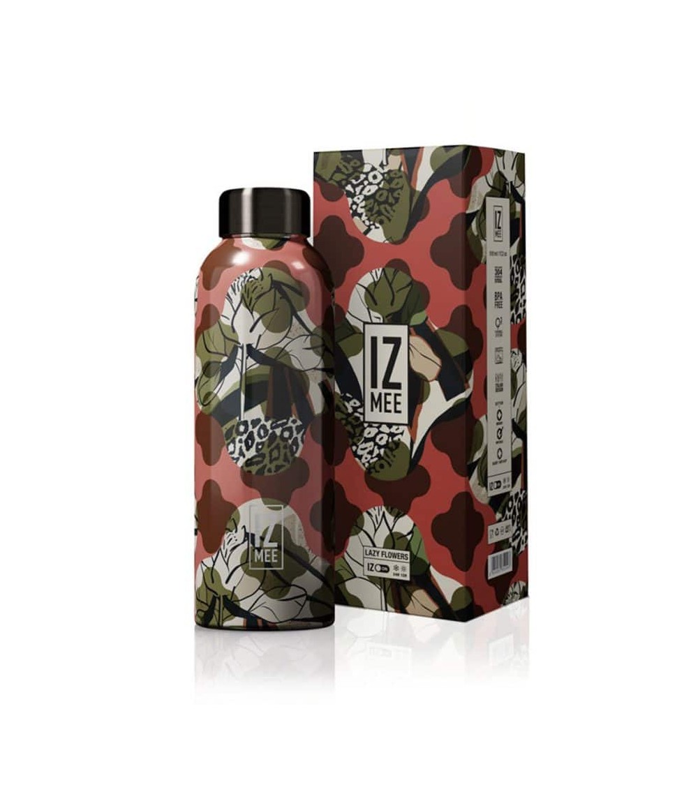 Lazy Flowers - Thermo Trinkflasche Edelstahl 510 ml IZMEE trink thermos flaschen wasserflaschen sport kaufen