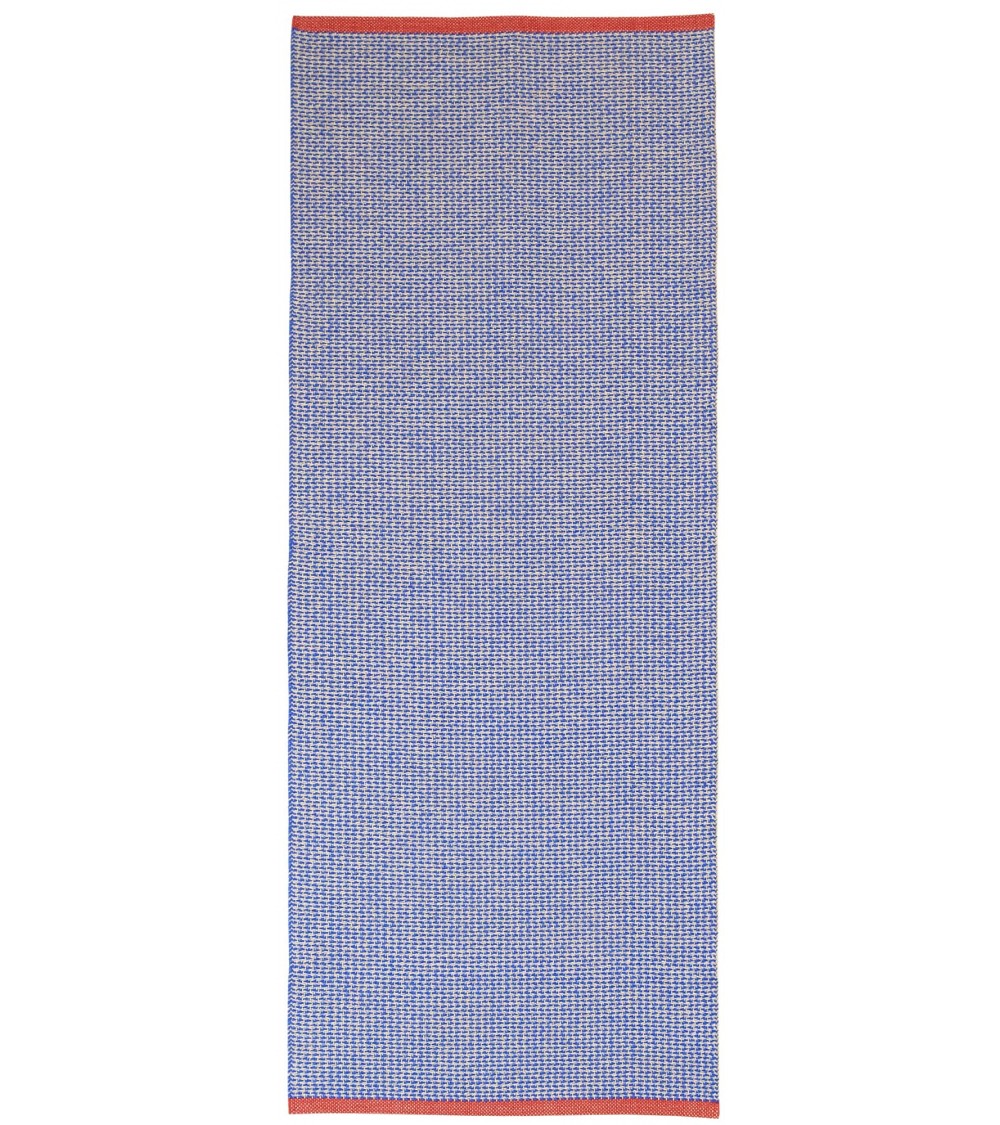 Benny Blue - Tapis vinyle tissé Brita Sweden tapis scandinave en vinyle lavable en machine de cuisine exterieur salon couloir