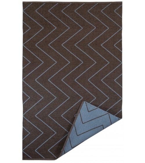 Mei Brown - Tapis vinyle tissé Brita Sweden tapis scandinave en vinyle lavable en machine de cuisine exterieur salon couloir