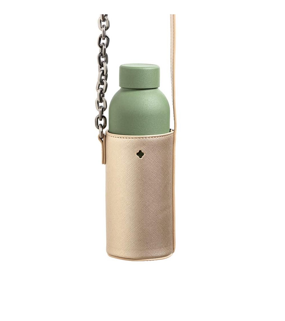 Florence Saffiano - Bottle holder with shoulder strap IZMEE best water bottle