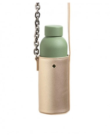 Florence Saffiano - Bottle holder with shoulder strap IZMEE best water bottle