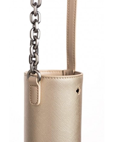 Florence Saffiano - Bottle holder with shoulder strap IZMEE best water bottle