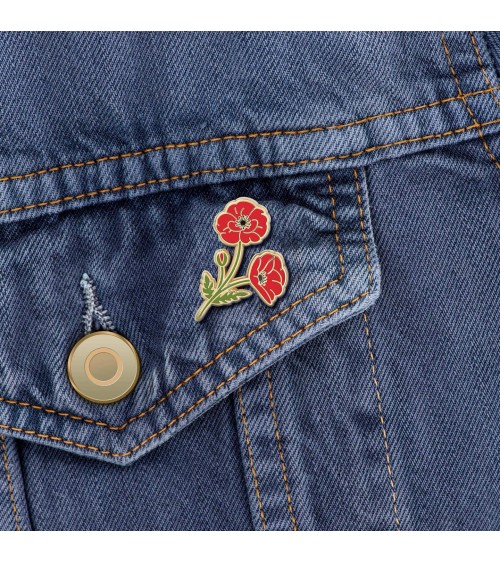 Pin's - Coquelicot Plant Scouts pins rare métal originaux bijoux suisse