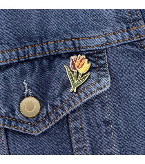 Pin's - Tulipe Plant Scouts pins rare métal originaux bijoux suisse