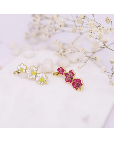 Pin Anstecker - rosa Orchidee Plant Scouts Anstecknadel Ansteckpins pins anstecknadeln kaufen