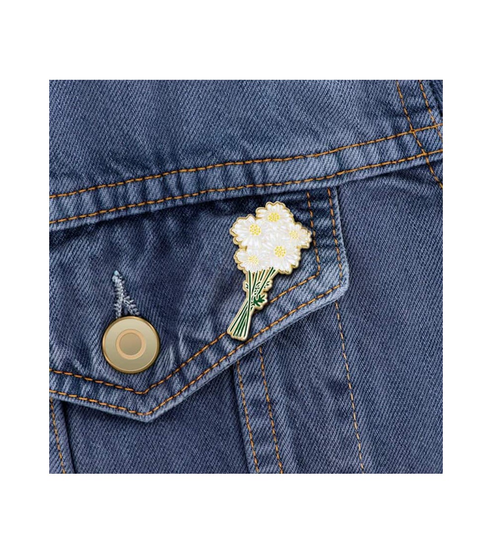 Spilla Smaltata - Margherita Plant Scouts spiritose spille colorate particolari eleganti donna da giacca uomo