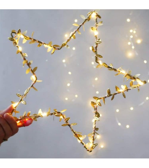 Star with Golden leaves - Fairy light Melanie Porter lighted illuminated decoration indoor bedroom