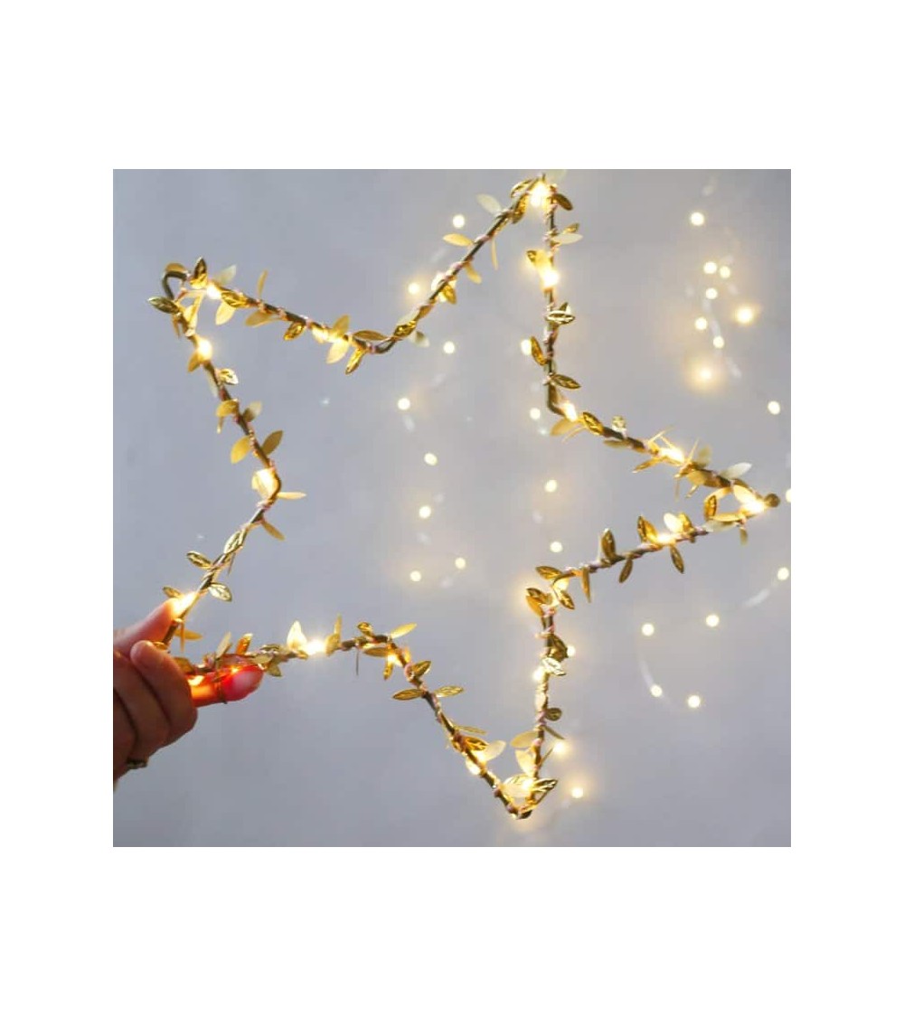 Star with Golden leaves - Fairy light Melanie Porter lighted illuminated decoration indoor bedroom